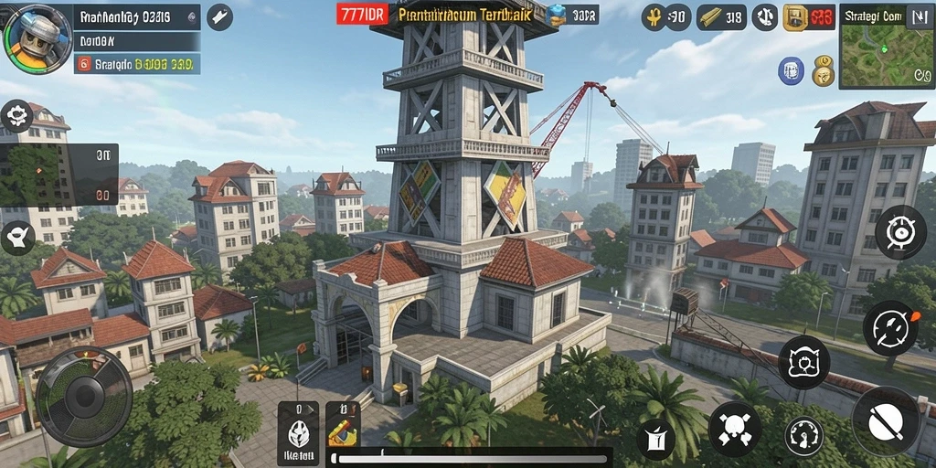 Tangkapan layar gameplay 777IDR yang menunjukkan strategi Tower Defense.