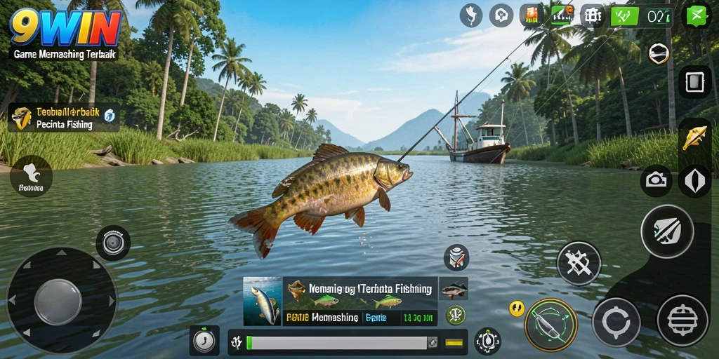 Tampilan gameplay <strong>9WIN</strong> yang menarik dan penuh aksi memancing.