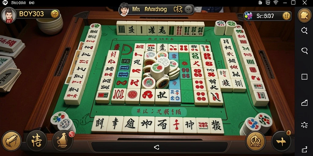 Screenshot BOY303 menampilkan gameplay Mahjong yang menarik dan seru.