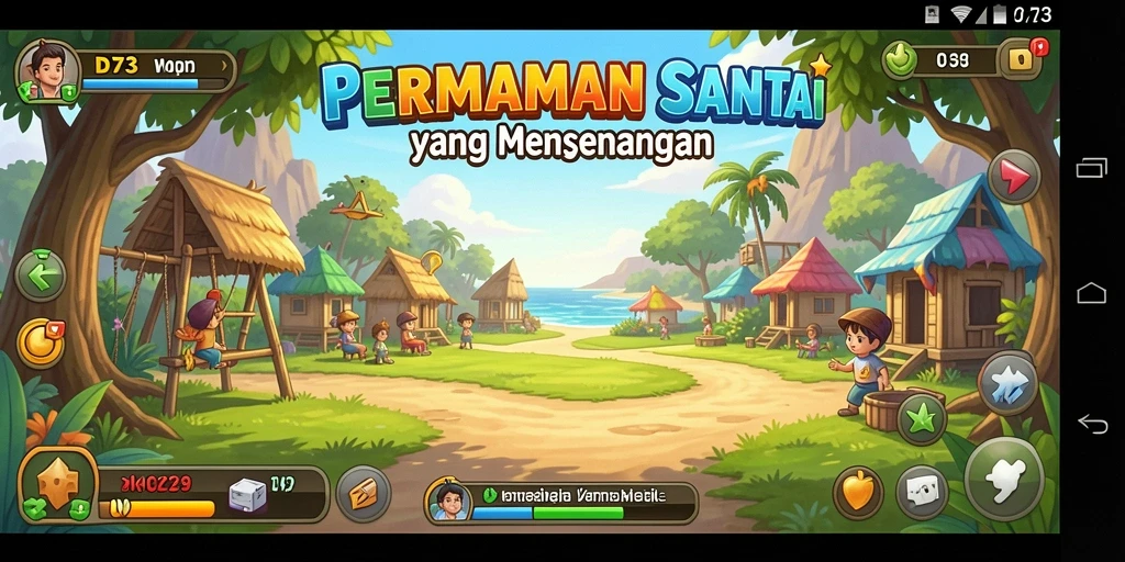 Tangkapan layar dari D73 menunjukkan gameplay santai yang mengasyikkan.
