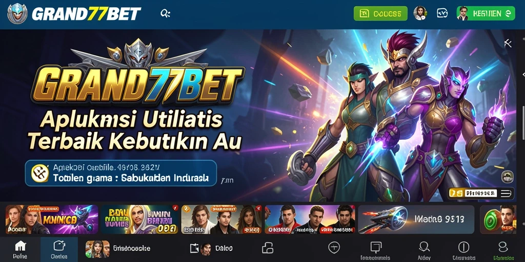 Tampilan antarmuka <strong>GRAND77BET</strong> yang modern dan fungsional.