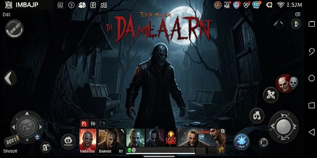Tangkapan layar menunjukkan gameplay mencekam di dunia IMBAJP.