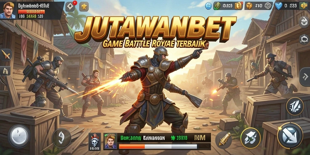 Tampilan seru gameplay JUTAWANBET dalam pertempuran Battle Royale.
