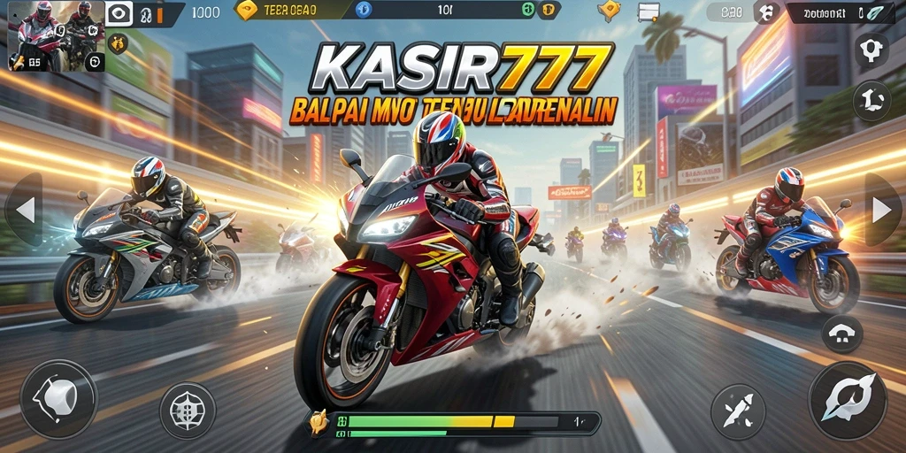 Tampilan gameplay KASIR777 yang seru dan menegangkan dengan berbagai trek balapan.