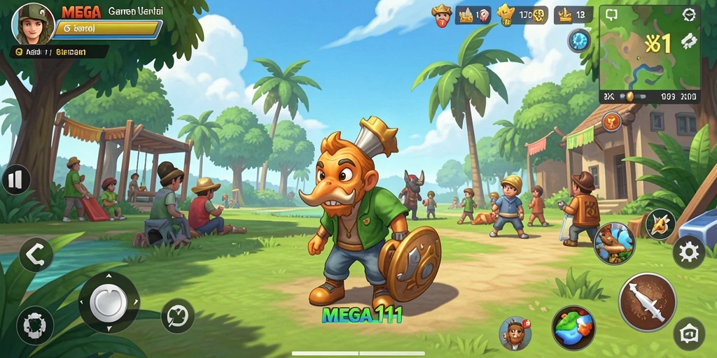 Tampilkan gameplay MEGA111 yang seru dan menarik.