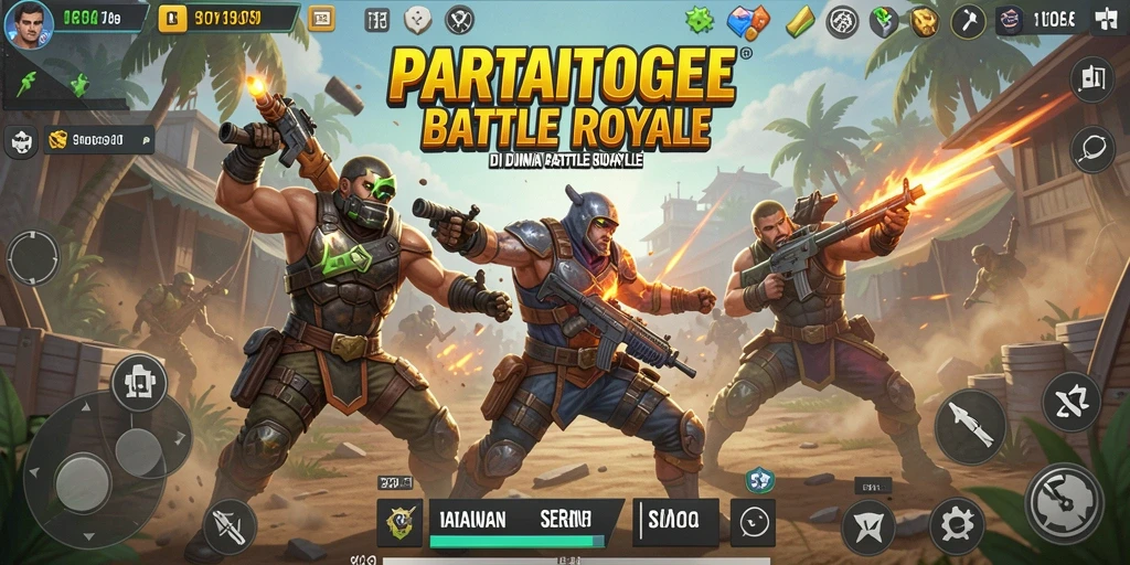 Screenshot gameplay PARTAITOGEL dengan aksi pertempuran seru.