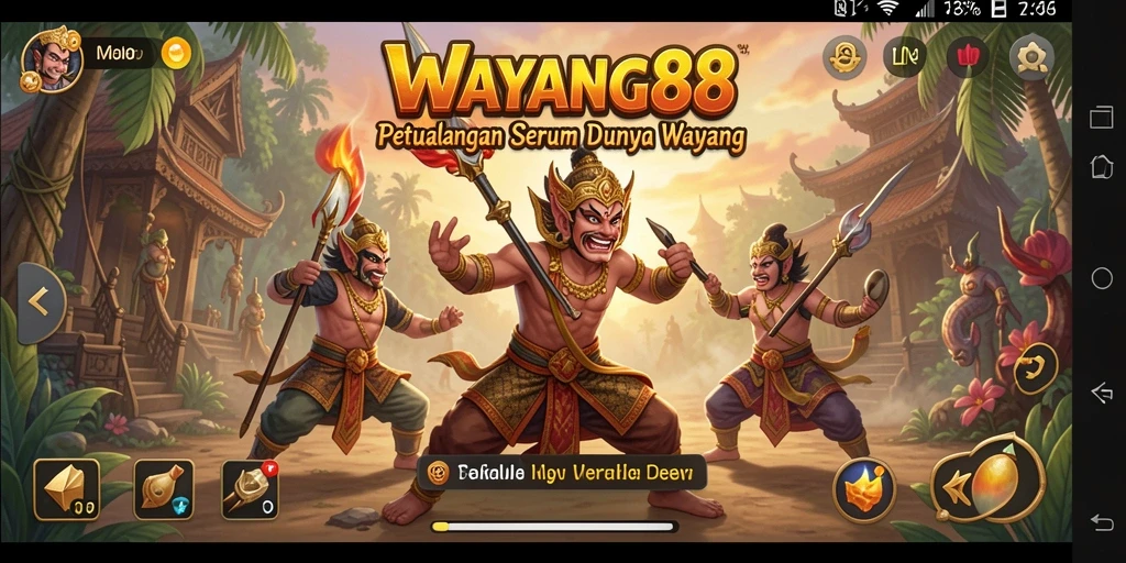 Tampilan gameplay WAYANG88 yang menarik dan penuh warna.