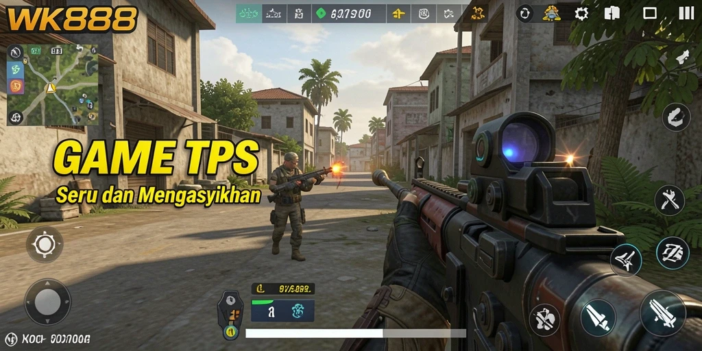 Screenshot gameplay seru dari WK888 dalam pertempuran antar pemain.