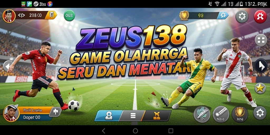 Screenshot menunjukkan aksi seru dalam gameplay olahraga ZEUS138.
